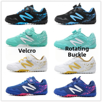 Užsienio prekyba 2024 m. vasara Nauji tinkliniai „Velcro“ treniruočių vaikams, nulūžusiems nagams, pradinės mokyklos mokinių varžybiniai sportbačiai su besisukančia sagtimi