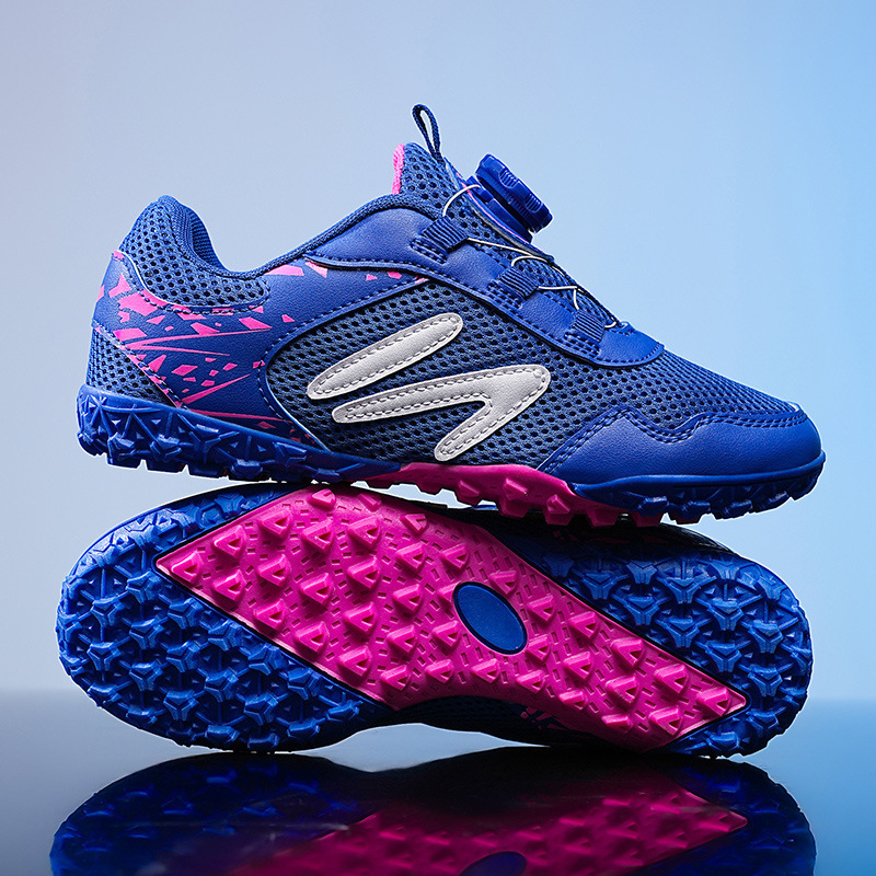 Užsienio prekyba 2024 m. vasara Nauji tinkliniai „Velcro“ treniruočių vaikams, nulūžusiems nagams, pradinės mokyklos mokinių varžybiniai sportbačiai su besisukančia sagtimi