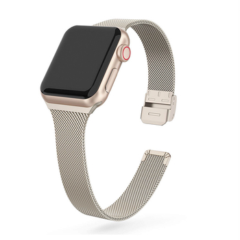 Sobib Apple Watch iwatch7 6-le, väikese vöökohaga kokkutõmbuv roostevabast terasest 45/41mm Milan rihm SE metallist vöö