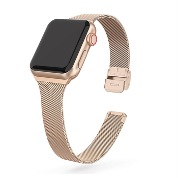 Sobib Apple Watch iwatch7 6-le, väikese vöökohaga kokkutõmbuv roostevabast terasest 45/41mm Milan rihm SE metallist vöö