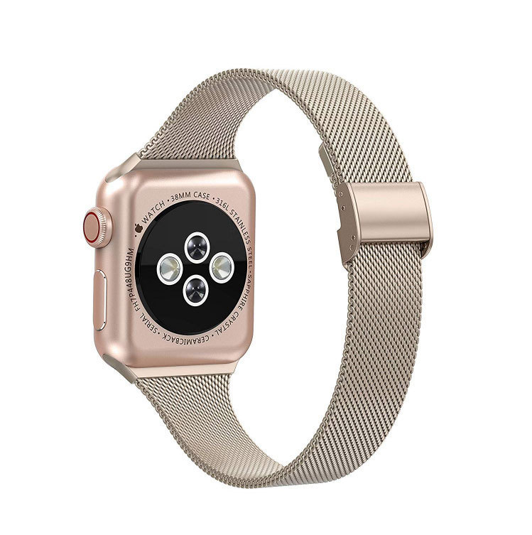 Sobib Apple Watch iwatch7 6-le, väikese vöökohaga kokkutõmbuv roostevabast terasest 45/41mm Milan rihm SE metallist vöö