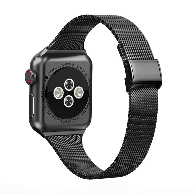 Sobib Apple Watch iwatch7 6-le, väikese vöökohaga kokkutõmbuv roostevabast terasest 45/41mm Milan rihm SE metallist vöö