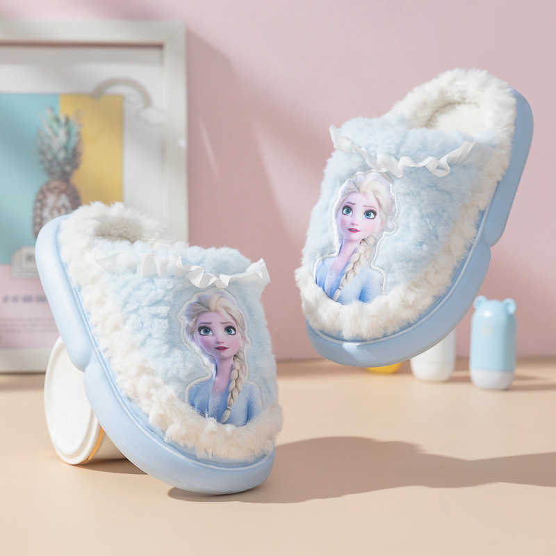 Külmutatud printsess Aisha tüdrukute laste puuvillased sussid, sitt tunne, vabaaja kodu, libisemiskindlad pehme põhjaga puuvillased sussid, hulgimüük