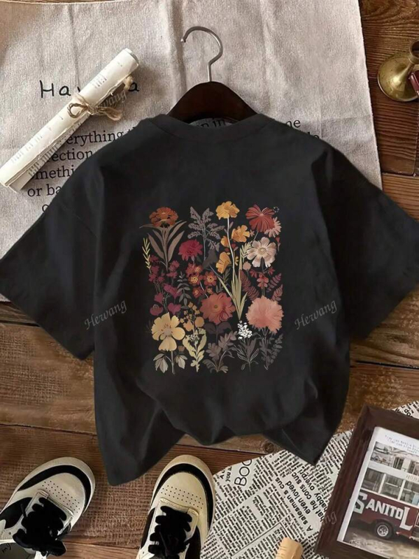 Piiriülene Aliexpressi naiste vabaaja lühikeste varrukatega ümara kaelusega T-särk