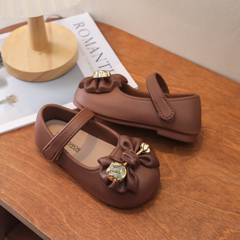 Bērnu pupiņu formas apavi meitenēm 2025. gada pavasara un rudens modeļiem, jauni, neslīdoši, mīksti, apakšā esoši mazuļu princeses apavi, moderni, personalizēti ārzemju stilā