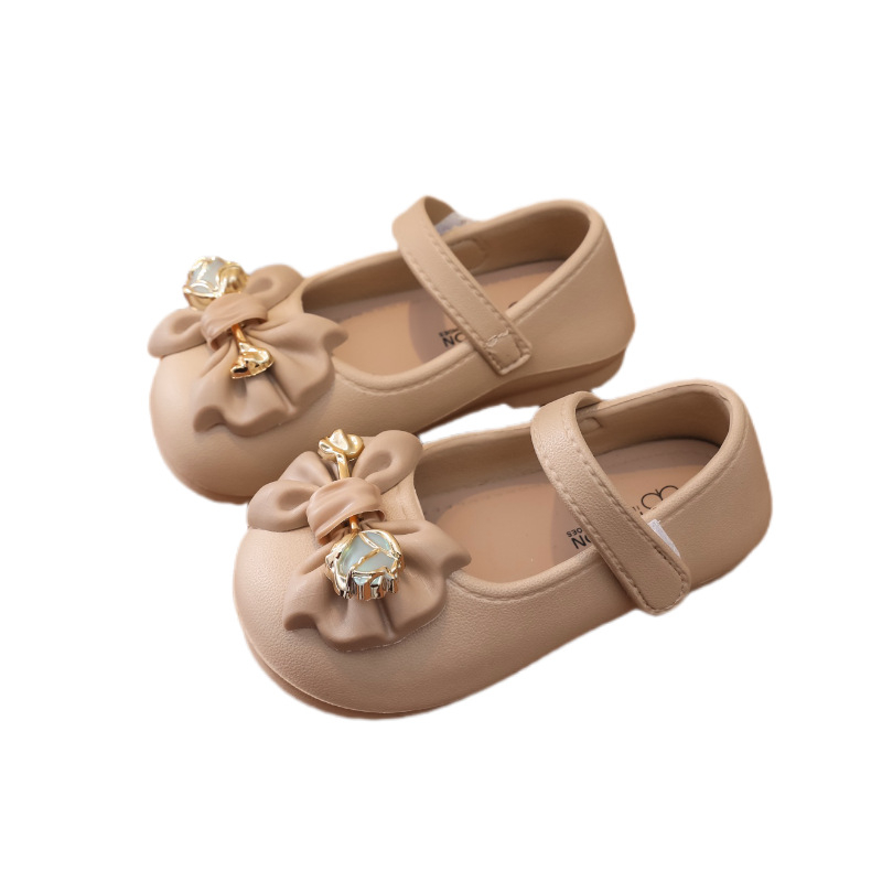 Bērnu pupiņu formas apavi meitenēm 2025. gada pavasara un rudens modeļiem, jauni, neslīdoši, mīksti, apakšā esoši mazuļu princeses apavi, moderni, personalizēti ārzemju stilā