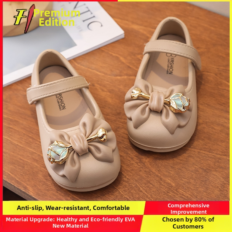 Bērnu pupiņu formas apavi meitenēm 2025. gada pavasara un rudens modeļiem, jauni, neslīdoši, mīksti, apakšā esoši mazuļu princeses apavi, moderni, personalizēti ārzemju stilā