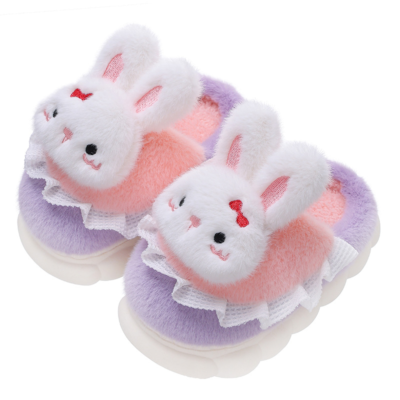 Laste puuvillased sussid fliisvoodriga, paksud, soojad, libisemiskindlad, meeste ja naiste väikese ja keskmise suurusega beebiplüssjalatsid talveks