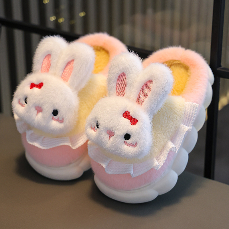 Laste puuvillased sussid fliisvoodriga, paksud, soojad, libisemiskindlad, meeste ja naiste väikese ja keskmise suurusega beebiplüssjalatsid talveks