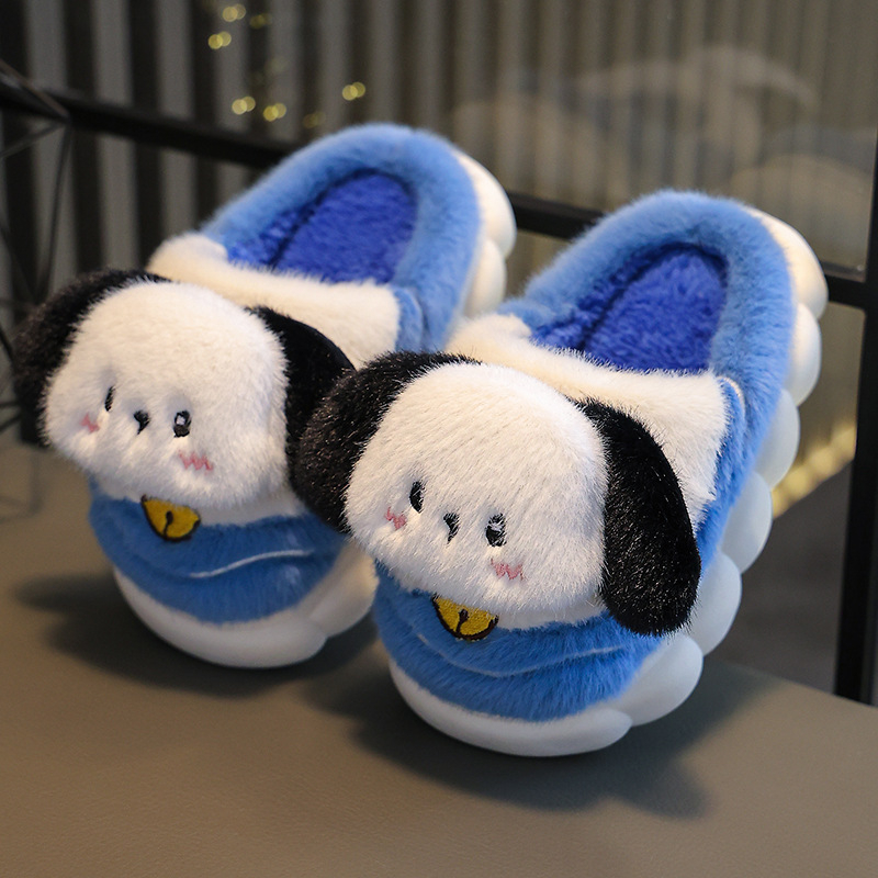 Laste puuvillased sussid fliisvoodriga, paksud, soojad, libisemiskindlad, meeste ja naiste väikese ja keskmise suurusega beebiplüssjalatsid talveks