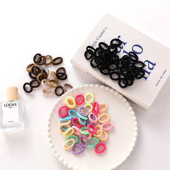 600 laste juuksekummi, pöidla suurused väikesed rõngad, suure elastsusega, õmblusteta ja peanahale õrnad, beebirätiku rõngad, printsessikujulised kummirõngad