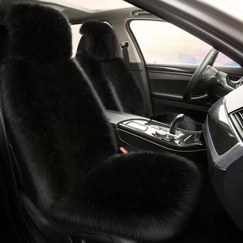 Automašīnas sēdekļa spilvens ziemas plīša bez siešanas vilnas imitācija jauns garš vilnas plīša automašīnas sēdekļa spilvens ar atzveltni universāls spilvens