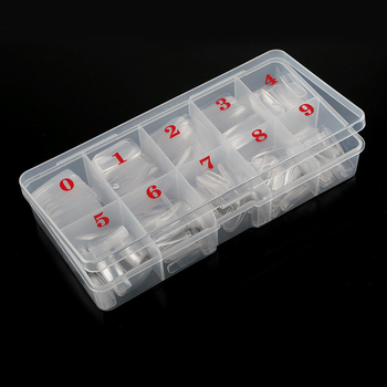 Maniküür 500-osaline karbis küünetükk läbipaistev täispasta poolpasta küünetükk kunstküünetükk läbipaistev prantsuse stiilis