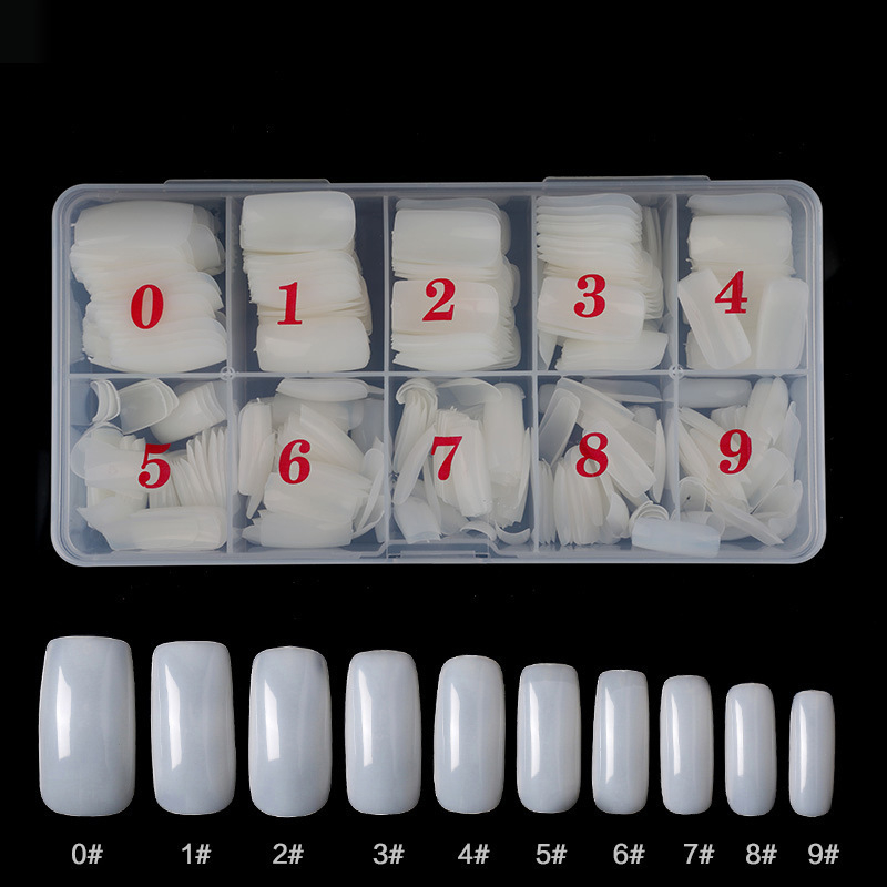 Maniküür 500-osaline karbis küünetükk läbipaistev täispasta poolpasta küünetükk kunstküünetükk läbipaistev prantsuse stiilis