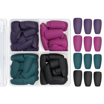 Piiriülesed kuumad pakkumised, ühevärvilised mattklaasiga küünetükid, lühikesed kleebised, mattklaasiga kunstküüned, eemaldatavad ja kantavad, 96 tk