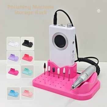 Piiriülene veski paigutuse näidiku riiul lihvimispea puuriterade korraldaja kast maniküüri tööriistad maniküüri hoiukarp lihvimispea