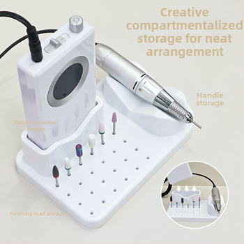 Piiriülene veski paigutuse näidiku riiul lihvimispea puuriterade korraldaja kast maniküüri tööriistad maniküüri hoiukarp lihvimispea