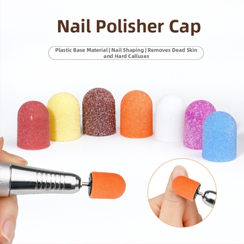 Kvaliteetne piiriülene poleerimispea, lihvimismüts, pediküür surnud naha konnasilmade eemaldamiseks, maniküüri poleerimislihv, trumlivõll, poleerimislihvimütsi komplekt
