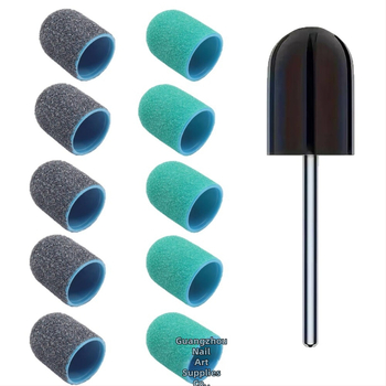 Kvaliteetne piiriülene poleerimispea, lihvimismüts, pediküür surnud naha konnasilmade eemaldamiseks, maniküüri poleerimislihv, trumlivõll, poleerimislihvimütsi komplekt