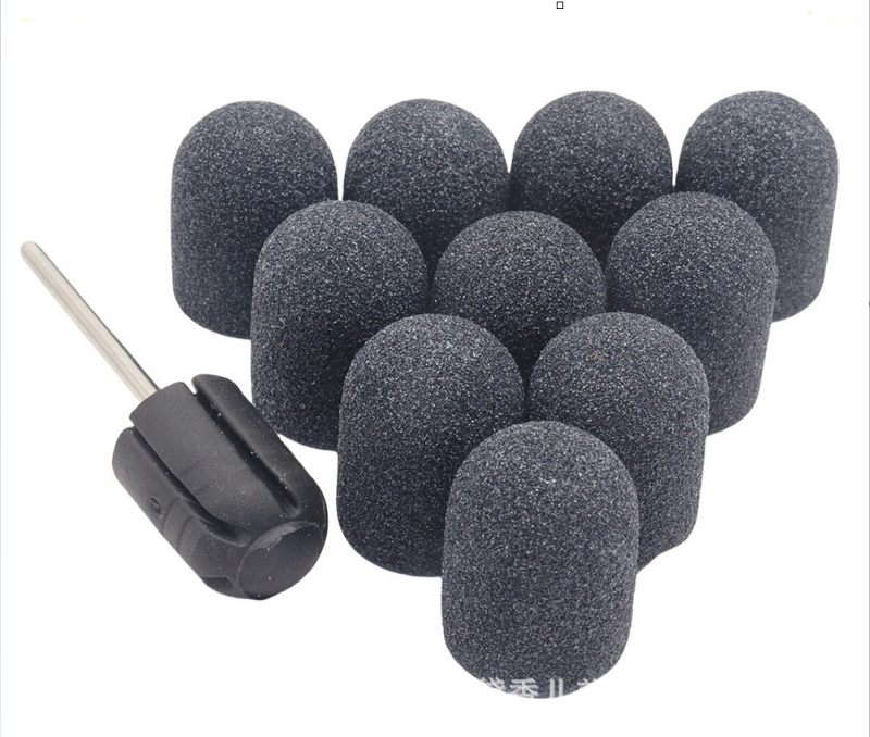 Kvaliteetne piiriülene poleerimispea, lihvimismüts, pediküür surnud naha konnasilmade eemaldamiseks, maniküüri poleerimislihv, trumlivõll, poleerimislihvimütsi komplekt