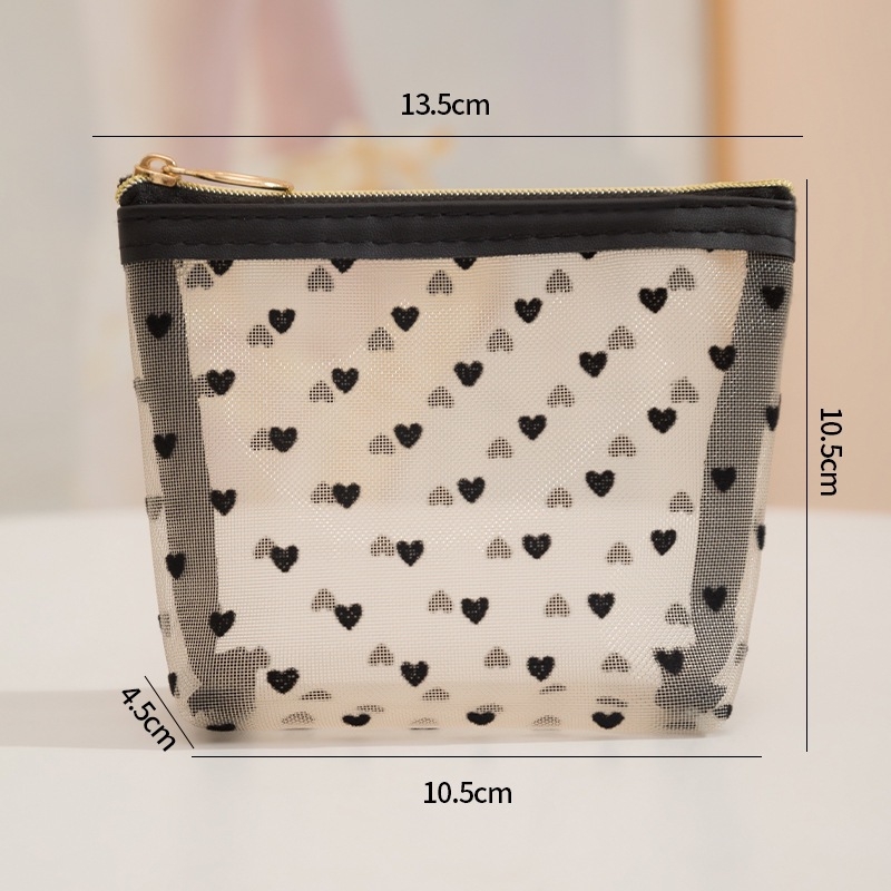 Feifei flokeeritud armastusega kaasaskantav kosmeetikakott kosmeetikatoodete hoiukott sidurikott kosmeetikakott suur mahutavus