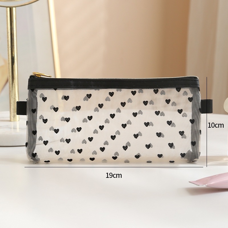 Feifei flokeeritud armastusega kaasaskantav kosmeetikakott kosmeetikatoodete hoiukott sidurikott kosmeetikakott suur mahutavus
