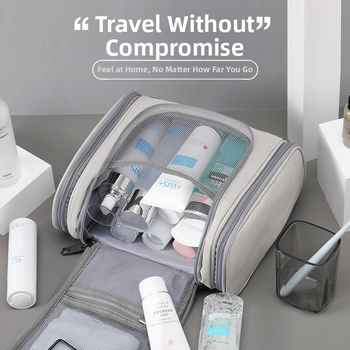 PU nahast suur tualett-tarvete ja meigikott, veekindel mitmekihiline hoiukott meestele, reisikott, konksuga, hulgimüük, veekindel ja suletud