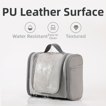 PU nahast suur tualett-tarvete ja meigikott, veekindel mitmekihiline hoiukott meestele, reisikott, konksuga, hulgimüük, veekindel ja suletud