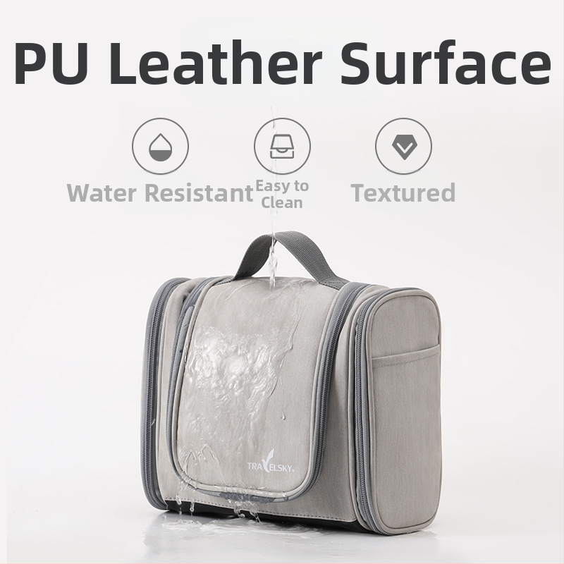 PU nahast suur tualett-tarvete ja meigikott, veekindel mitmekihiline hoiukott meestele, reisikott, konksuga, hulgimüük, veekindel ja suletud