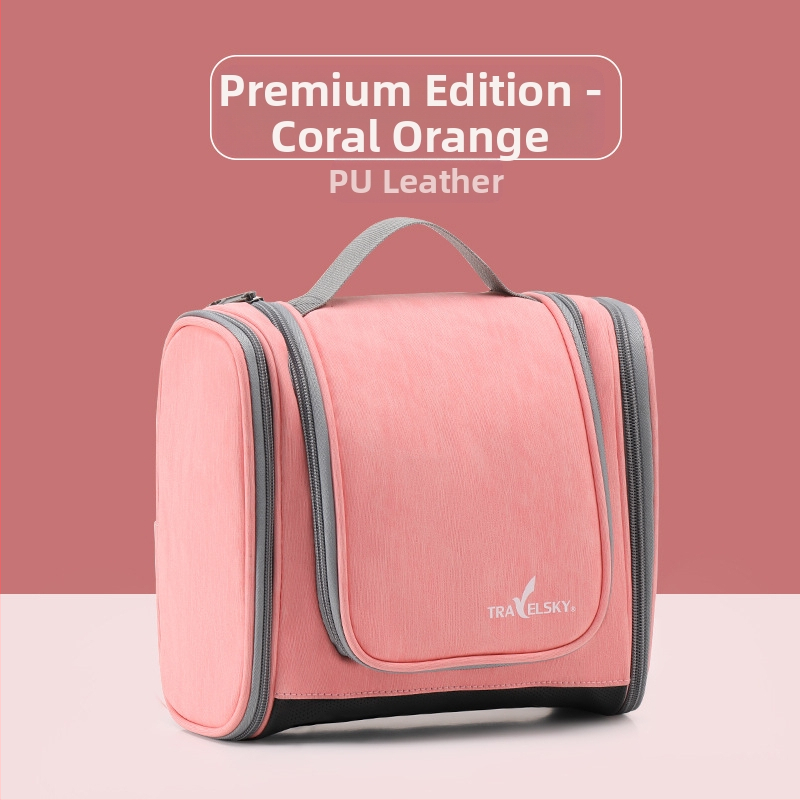 PU nahast suur tualett-tarvete ja meigikott, veekindel mitmekihiline hoiukott meestele, reisikott, konksuga, hulgimüük, veekindel ja suletud