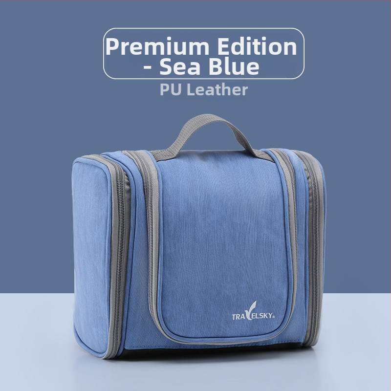 PU nahast suur tualett-tarvete ja meigikott, veekindel mitmekihiline hoiukott meestele, reisikott, konksuga, hulgimüük, veekindel ja suletud