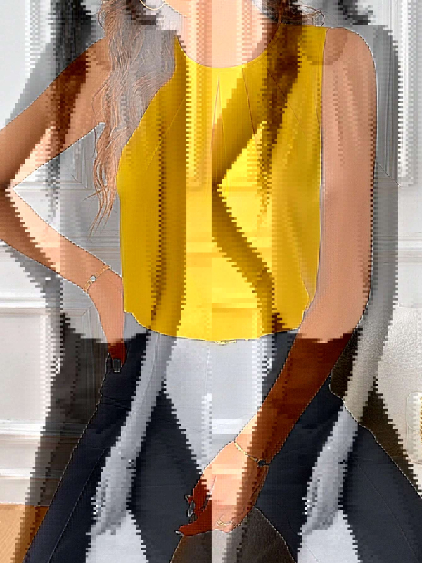 Moodne elegantne ühevärviline vest