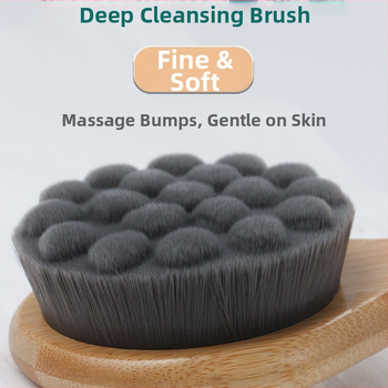 Vannihari kassiküünisega pehmete karvadega pika käepidemega vannihari meestele ja naistele naha hõõrumiseks muda vannirätikuga kehahari seljale