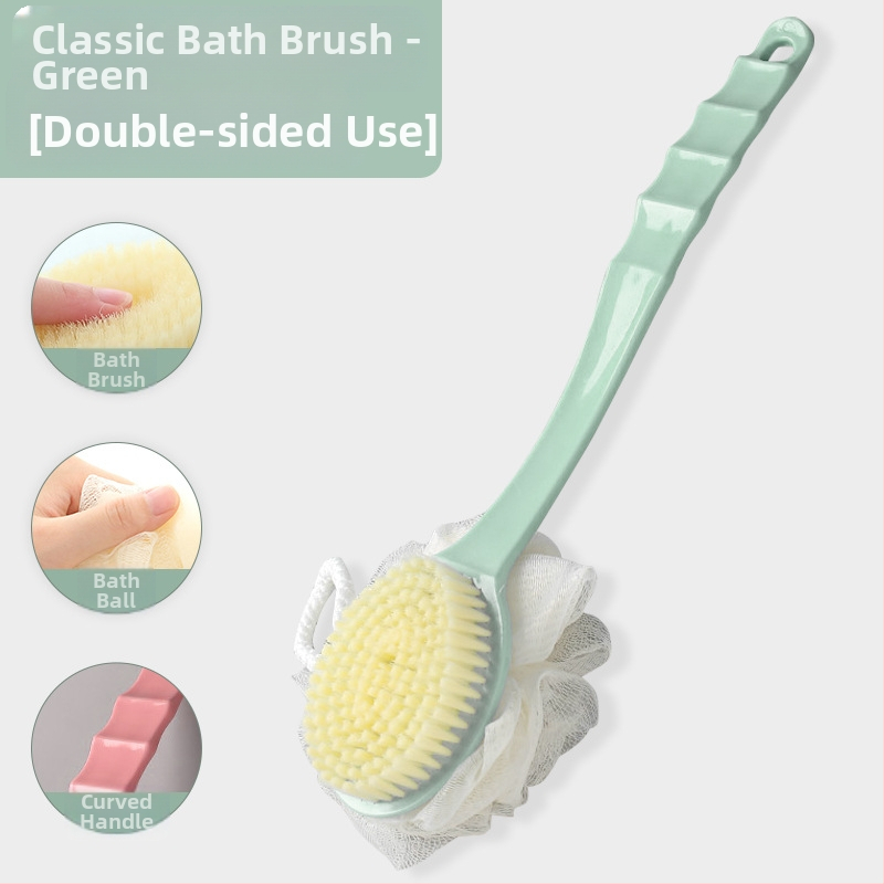 ♤ Vannipall vahutav vannipall pika käepidemega seljahõõrumisega vannirätiku massaaži vahutav võrk suur vann