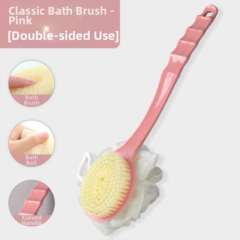 ♤ Vannipall vahutav vannipall pika käepidemega seljahõõrumisega vannirätiku massaaži vahutav võrk suur vann