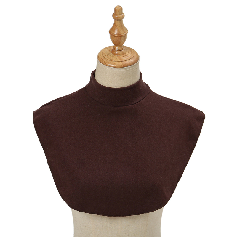 Piiriülene kuummüük sügiseks ja talveks, kõigile sobiva sametist kõrge kaelusega naiste võltskraega pullover-sall, kõigile sobiva külmakindla kraega naistele