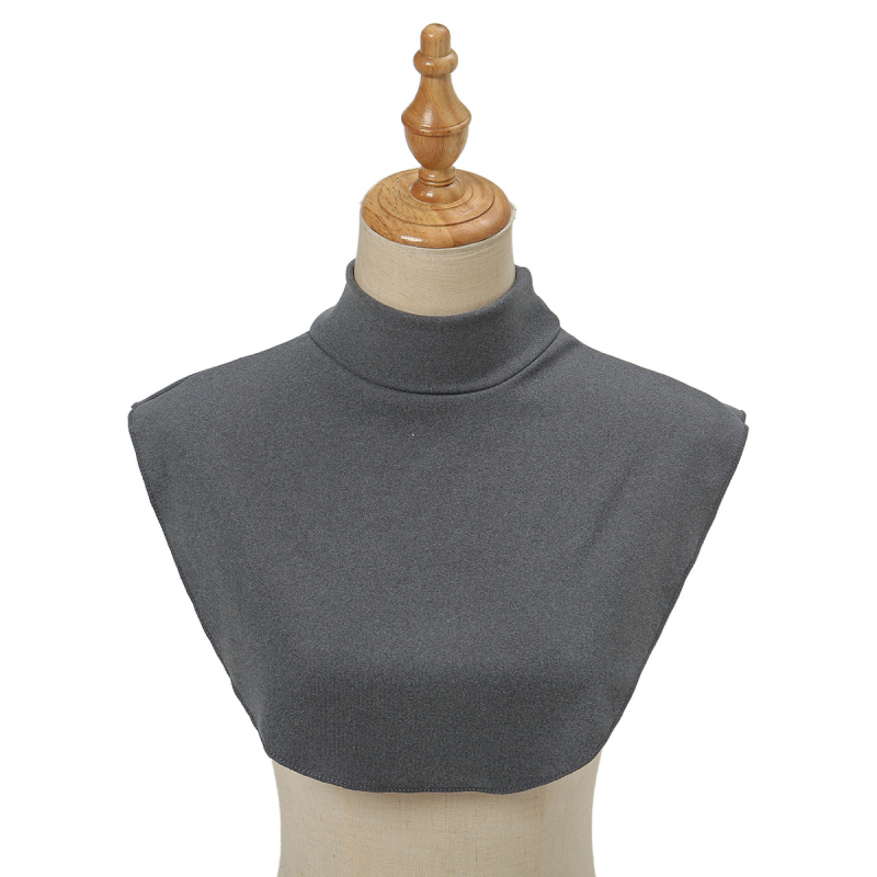 Piiriülene kuummüük sügiseks ja talveks, kõigile sobiva sametist kõrge kaelusega naiste võltskraega pullover-sall, kõigile sobiva külmakindla kraega naistele