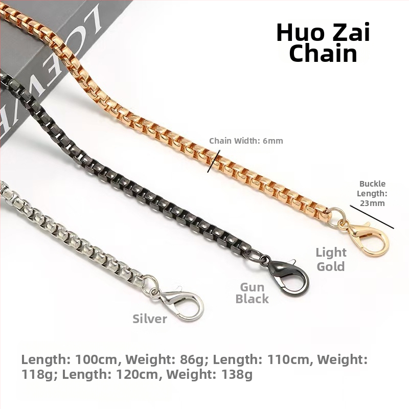 Kotiketi aksessuaarid Üksikkoti vöö asendus Kaenlaaluse õlarihmaga käekoti kett Metallist kõrgekvaliteediline õlakott ristiketi jaoks