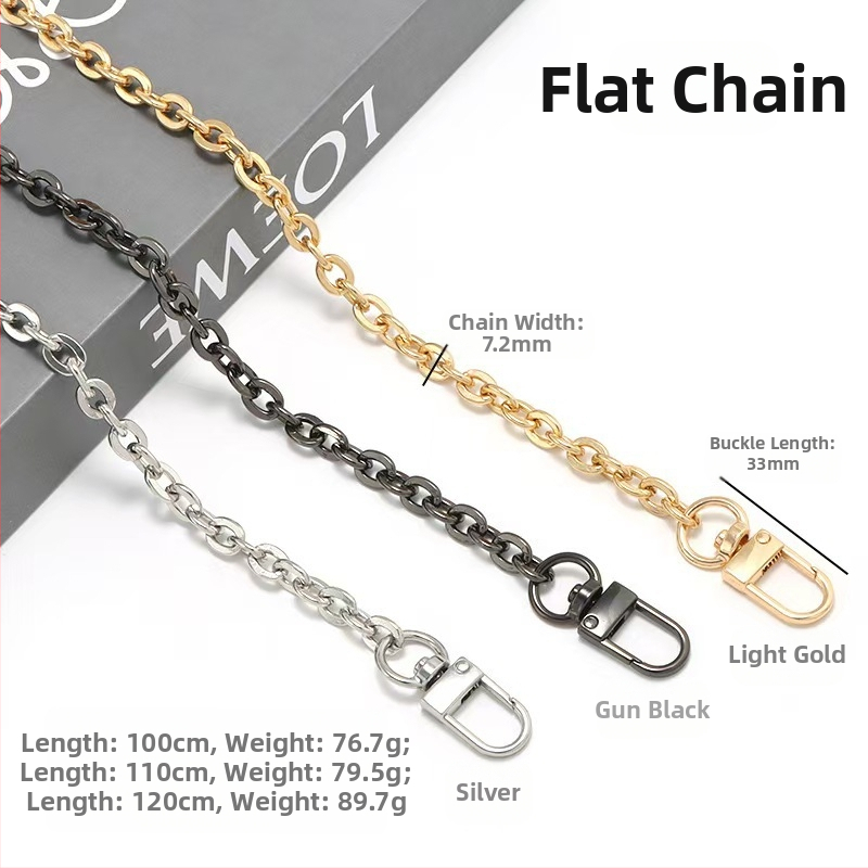 Kotiketi aksessuaarid Üksikkoti vöö asendus Kaenlaaluse õlarihmaga käekoti kett Metallist kõrgekvaliteediline õlakott ristiketi jaoks