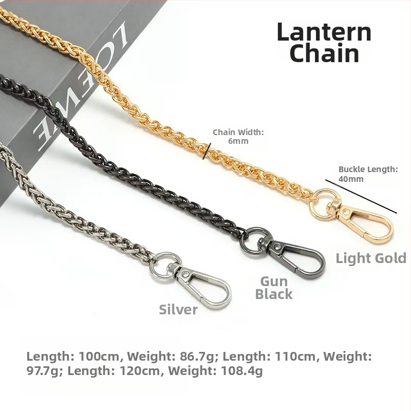 Kotiketi aksessuaarid Üksikkoti vöö asendus Kaenlaaluse õlarihmaga käekoti kett Metallist kõrgekvaliteediline õlakott ristiketi jaoks