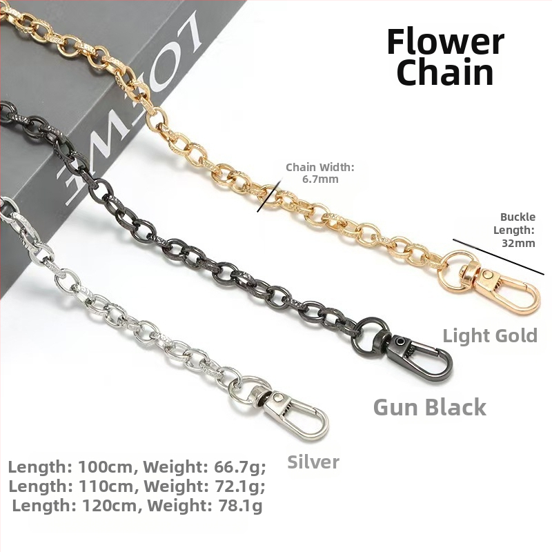 Kotiketi aksessuaarid Üksikkoti vöö asendus Kaenlaaluse õlarihmaga käekoti kett Metallist kõrgekvaliteediline õlakott ristiketi jaoks