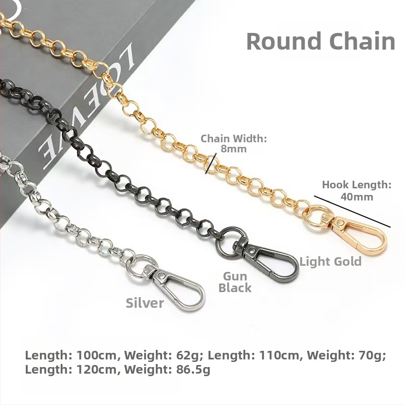 Kotiketi aksessuaarid Üksikkoti vöö asendus Kaenlaaluse õlarihmaga käekoti kett Metallist kõrgekvaliteediline õlakott ristiketi jaoks