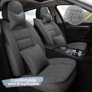 Autoistmepadi, universaalne igaks aastaajaks, uus suvine kõikehõlmav istmekate, linasest riidest autoistmepadi, täielikult ümbritsetud istmekate