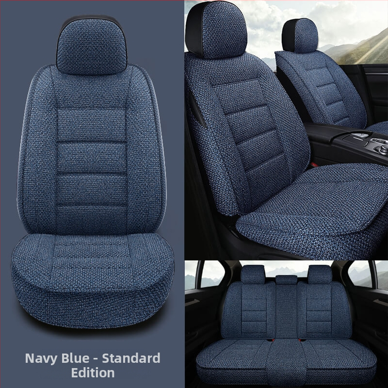 Autoistmepadi, universaalne igaks aastaajaks, uus suvine kõikehõlmav istmekate, linasest riidest autoistmepadi, täielikult ümbritsetud istmekate