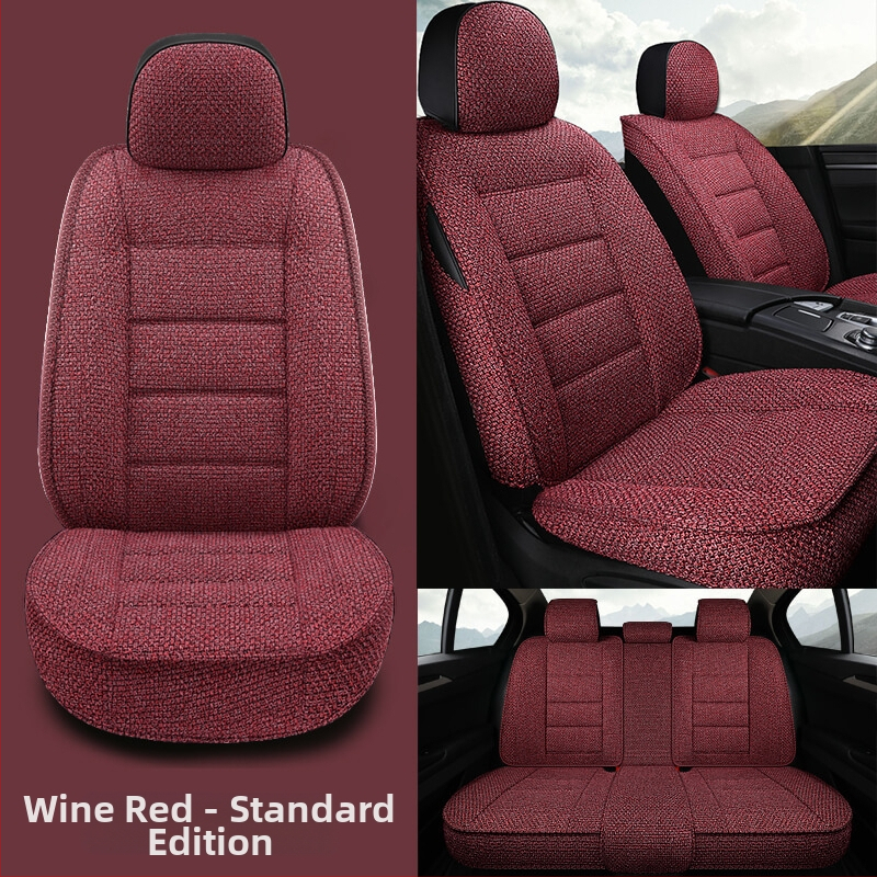 Autoistmepadi, universaalne igaks aastaajaks, uus suvine kõikehõlmav istmekate, linasest riidest autoistmepadi, täielikult ümbritsetud istmekate