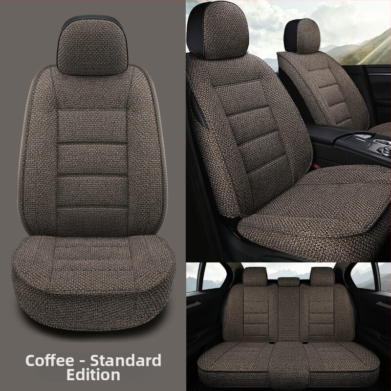 Autoistmepadi, universaalne igaks aastaajaks, uus suvine kõikehõlmav istmekate, linasest riidest autoistmepadi, täielikult ümbritsetud istmekate