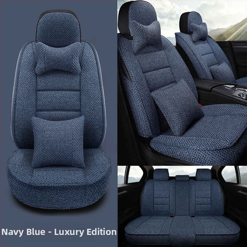 Autoistmepadi, universaalne igaks aastaajaks, uus suvine kõikehõlmav istmekate, linasest riidest autoistmepadi, täielikult ümbritsetud istmekate