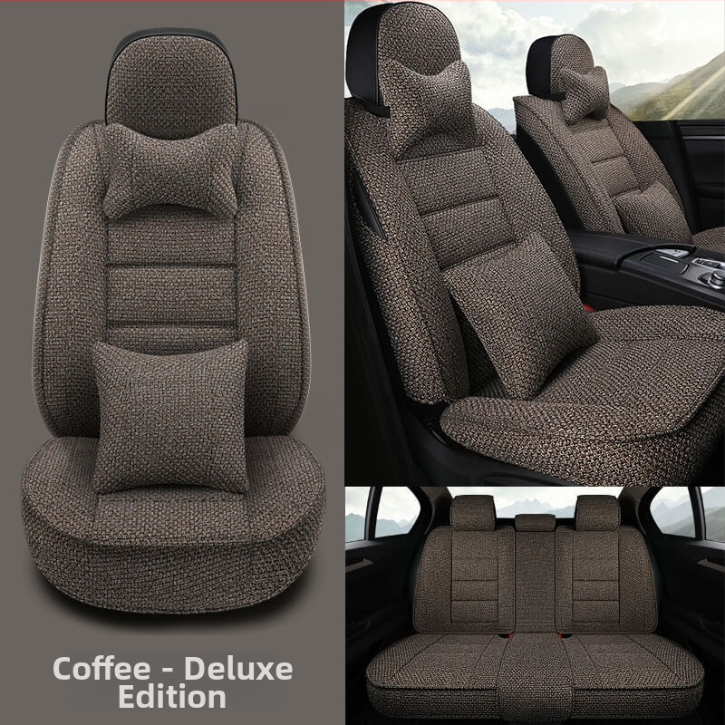 Autoistmepadi, universaalne igaks aastaajaks, uus suvine kõikehõlmav istmekate, linasest riidest autoistmepadi, täielikult ümbritsetud istmekate