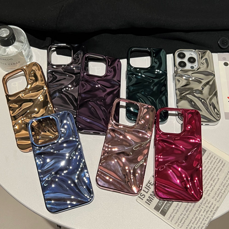 Galvanizētas stereo ūdens viļņojošās ieloces, kas piemērotas iPhone 17 Pro Max, Apple 17 tālruņa maciņam, 16, augstas klases sajūtai, 15.