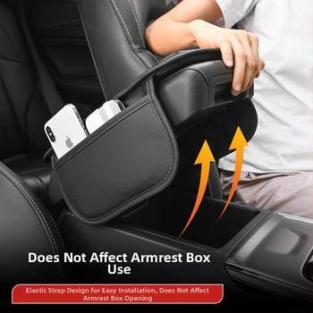 Piiriülese auto keskjuhtimisega käetoe kasti padi universaalne käetoe kasti kaitsekate tikitud turvapadja salongi muutmise tarvikud